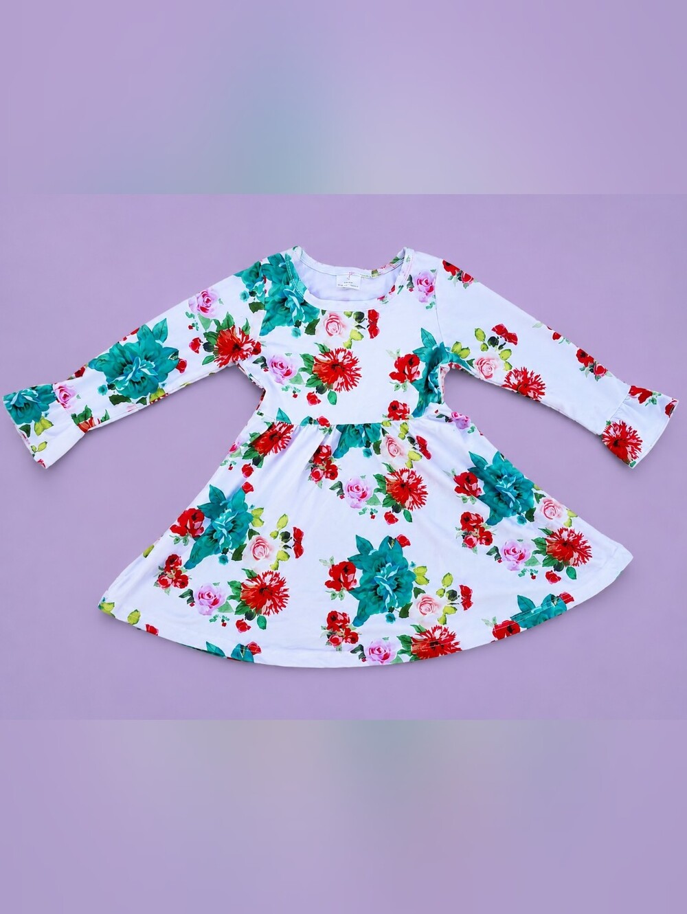 Toddler Girls Long Sleeve Floral Dress